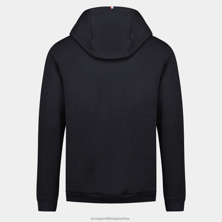 ruházat férfiak Le Coq Sportif kapucnis pulóver fekete 846V7