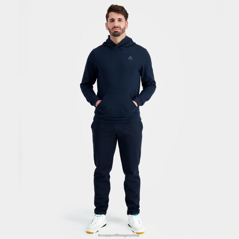 ruházat férfiak Le Coq Sportif kapucnis pulóver kék 846V11