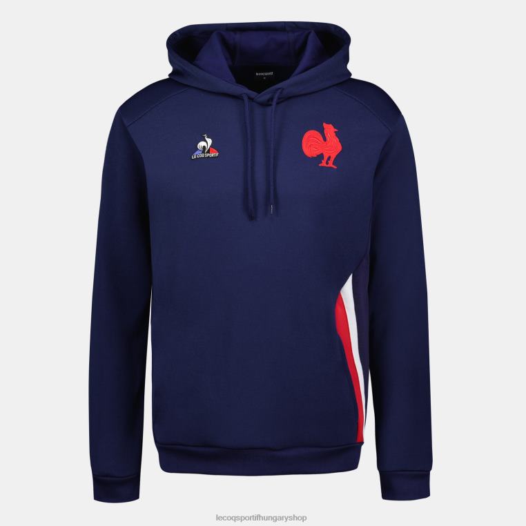 ruházat férfiak Le Coq Sportif kapucnis pulóver kék 846V37