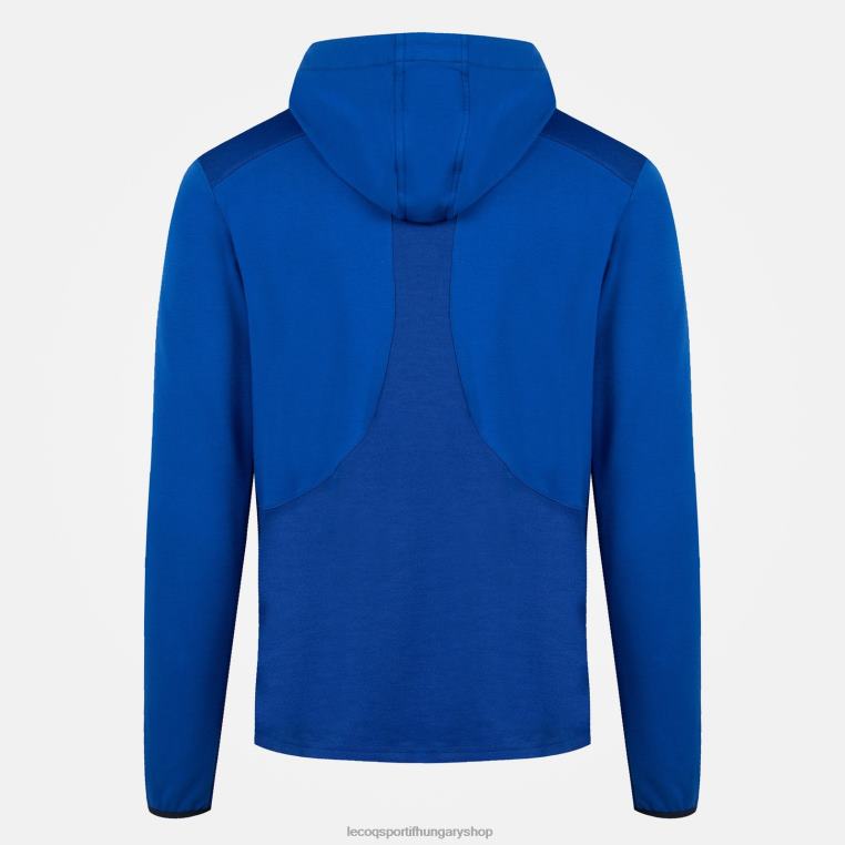 ruházat férfiak Le Coq Sportif kapucnis pulóver kék 846V491