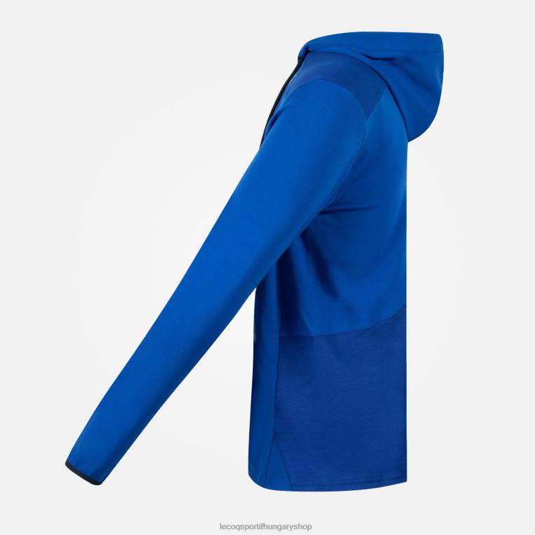 ruházat férfiak Le Coq Sportif kapucnis pulóver kék 846V491