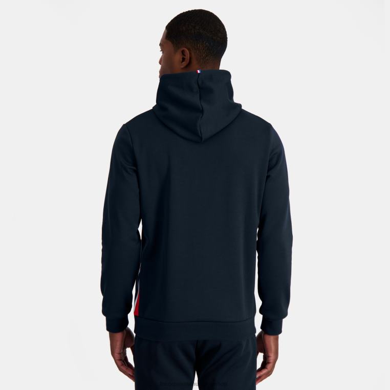 ruházat férfiak Le Coq Sportif kapucnis pulóver kék 846V4