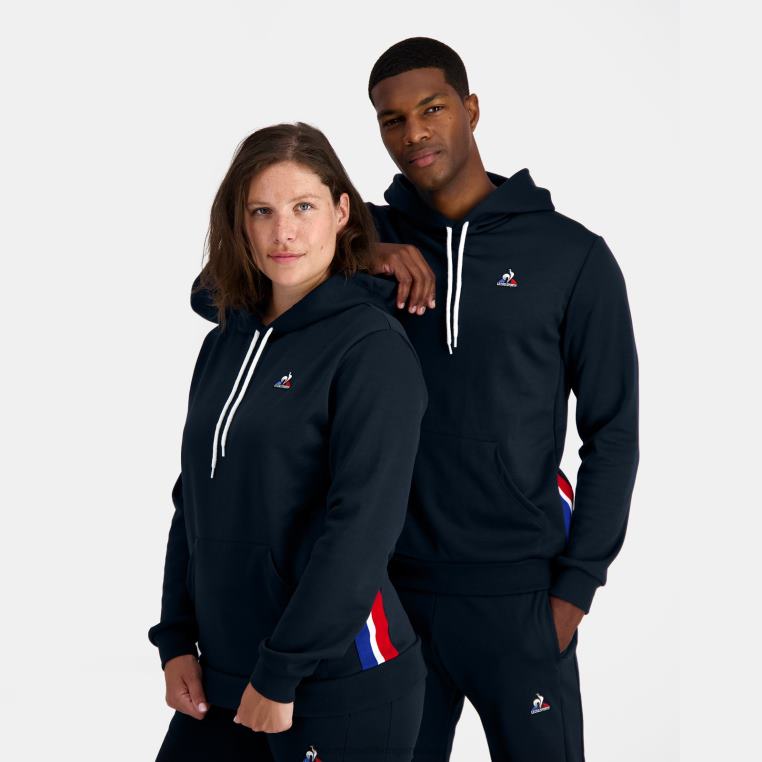 ruházat férfiak Le Coq Sportif kapucnis pulóver kék 846V4