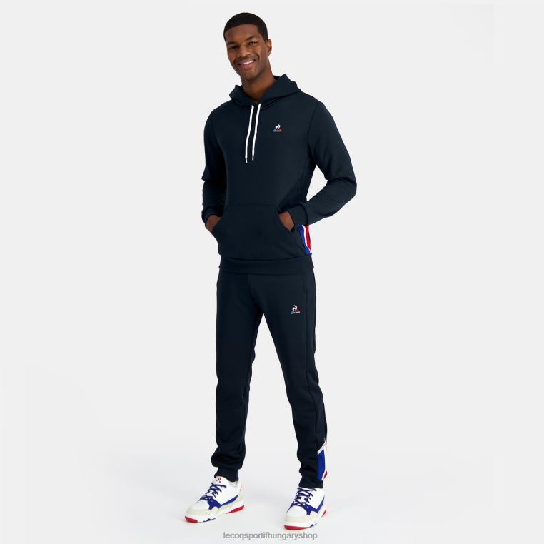 ruházat férfiak Le Coq Sportif kapucnis pulóver kék 846V4