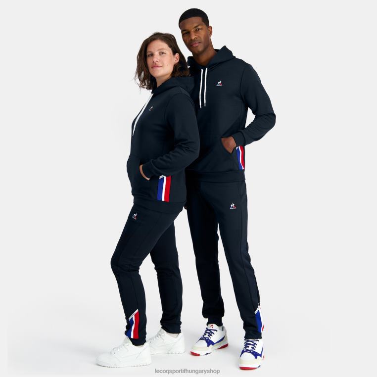 ruházat férfiak Le Coq Sportif kapucnis pulóver kék 846V4