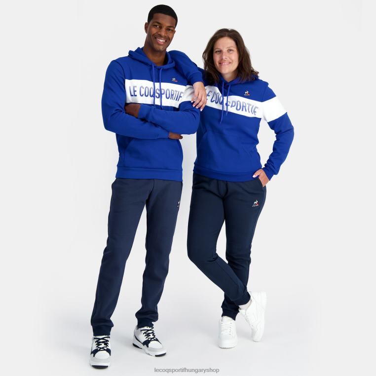 ruházat férfiak Le Coq Sportif kapucnis pulóver kék 846V6