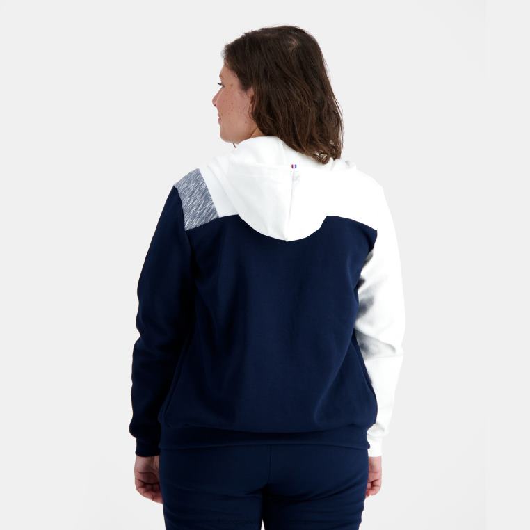 ruházat férfiak Le Coq Sportif kapucnis pulóver kék cipzárral 846V22