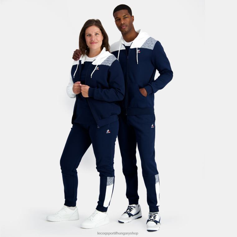 ruházat férfiak Le Coq Sportif kapucnis pulóver kék cipzárral 846V22