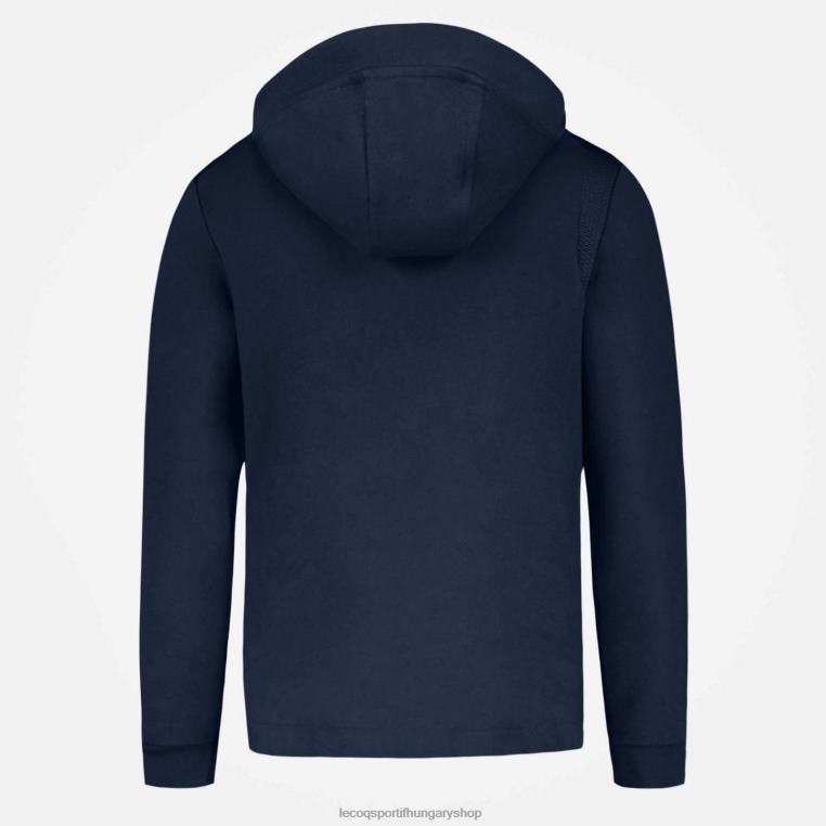 ruházat férfiak Le Coq Sportif kapucnis pulóver kék cipzárral 846V69