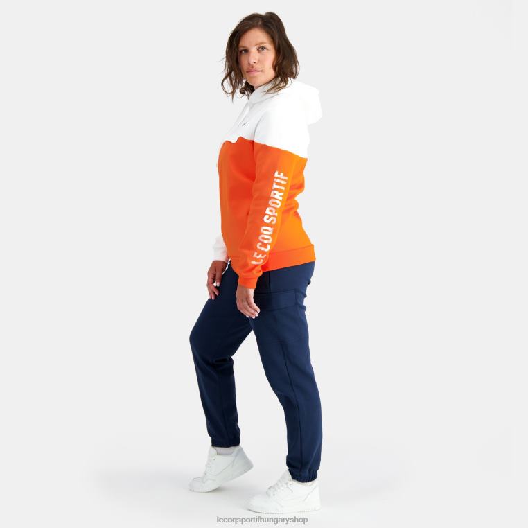 ruházat férfiak Le Coq Sportif kapucnis pulóver narancs 846V18