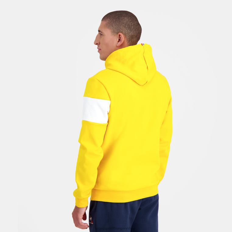 ruházat férfiak Le Coq Sportif kapucnis pulóver sárga 846V438