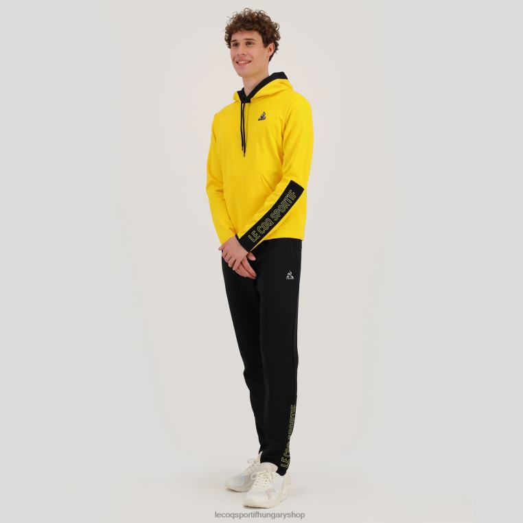 ruházat férfiak Le Coq Sportif kapucnis pulóver sárga 846V451