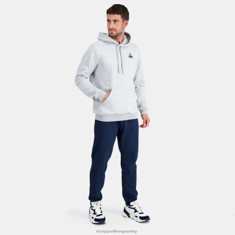 ruházat férfiak Le Coq Sportif kapucnis pulóver szürke 846V63