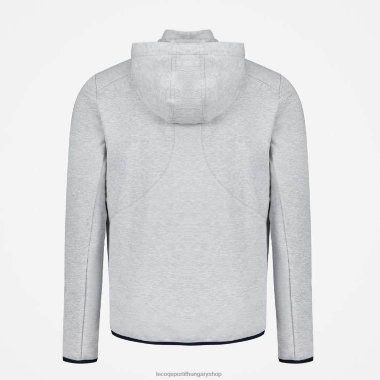 ruházat férfiak Le Coq Sportif kapucnis pulóver szürke cipzárral 846V485