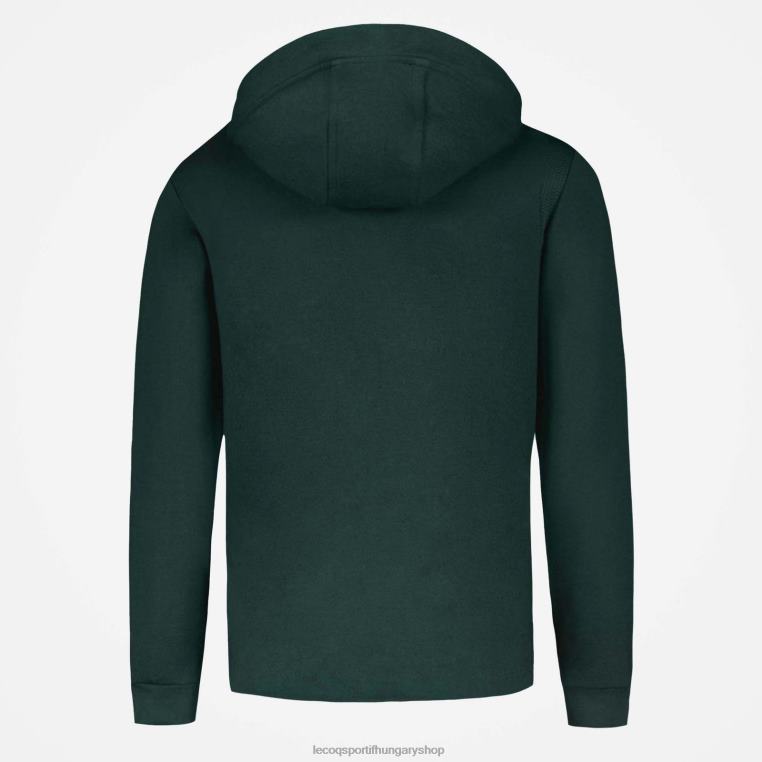 ruházat férfiak Le Coq Sportif kapucnis pulóver zöld cipzárral 846V462