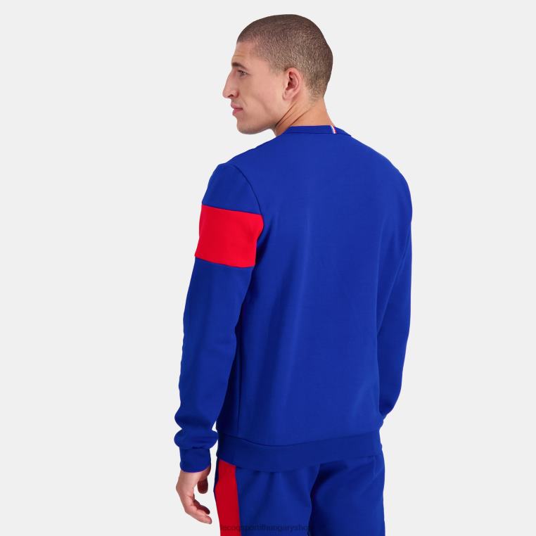 ruházat férfiak Le Coq Sportif pulóver kék 846V456
