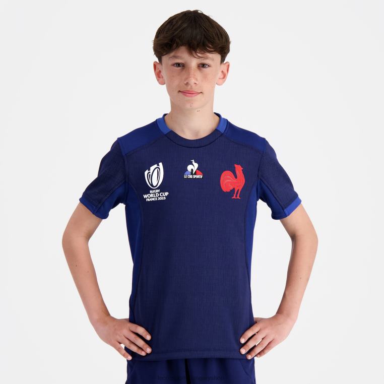 ruházat gyermekek Le Coq Sportif mez replika xv de france - 2023-as rögbi világbajnokság, kék 846V694