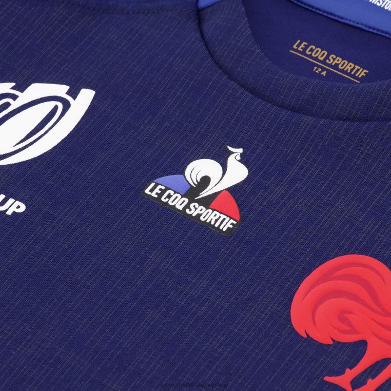 ruházat gyermekek Le Coq Sportif mez replika xv de france - 2023-as rögbi világbajnokság, kék 846V694