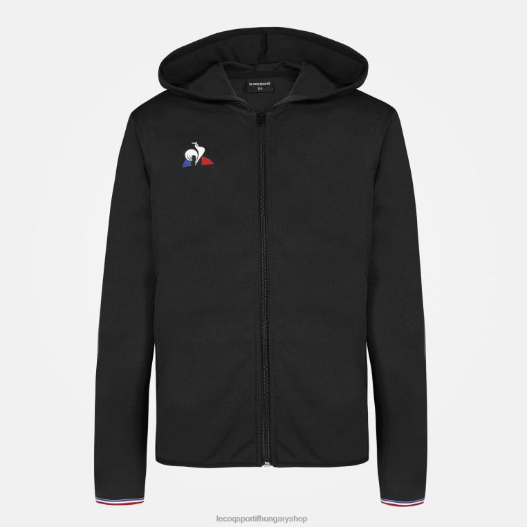 ruházat gyermekek Le Coq Sportif kapucnis pulóver fekete cipzárral 846V400