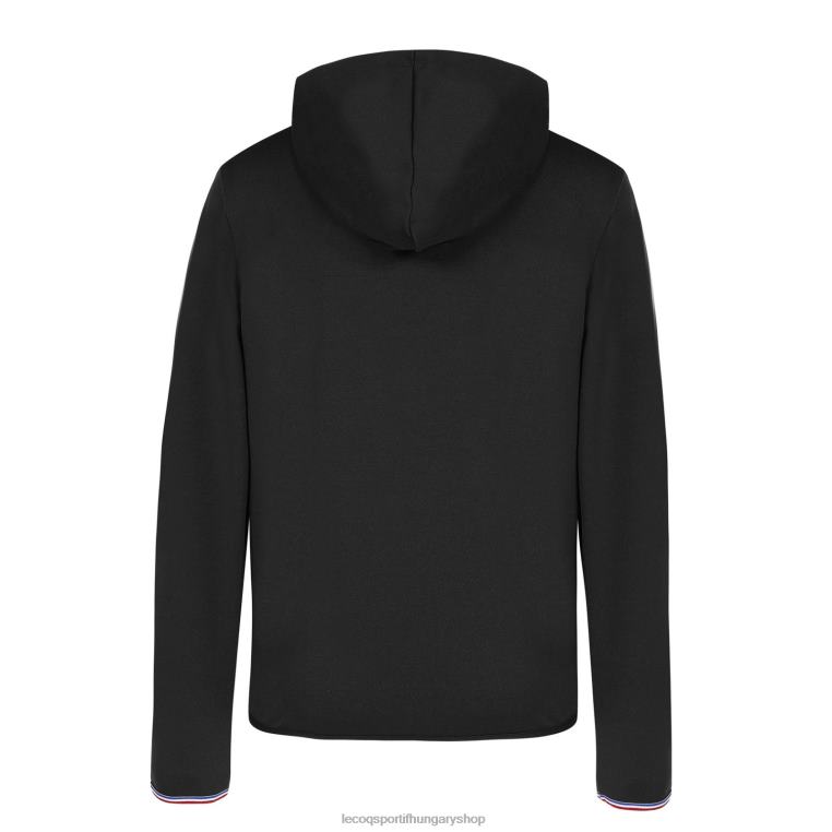 ruházat gyermekek Le Coq Sportif kapucnis pulóver fekete cipzárral 846V400