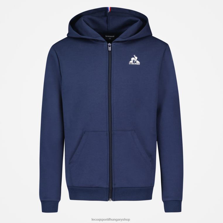 ruházat gyermekek Le Coq Sportif kapucnis pulóver kék cipzárral 846V398