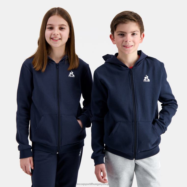 ruházat gyermekek Le Coq Sportif kapucnis pulóver kék cipzárral 846V398