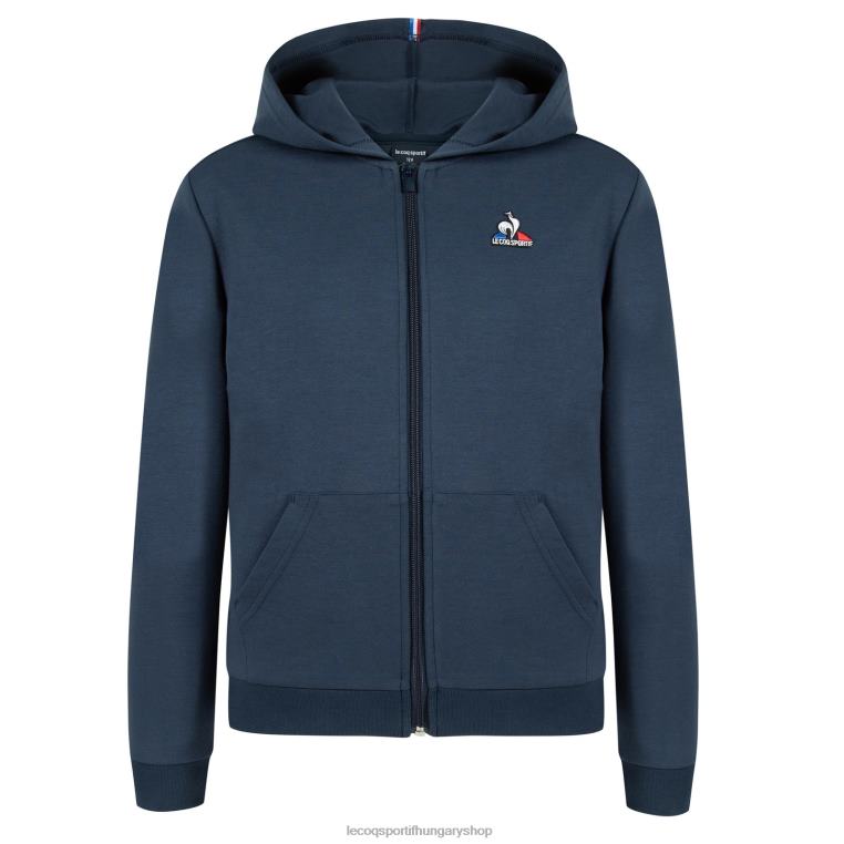 ruházat gyermekek Le Coq Sportif kapucnis pulóver kék cipzárral 846V670