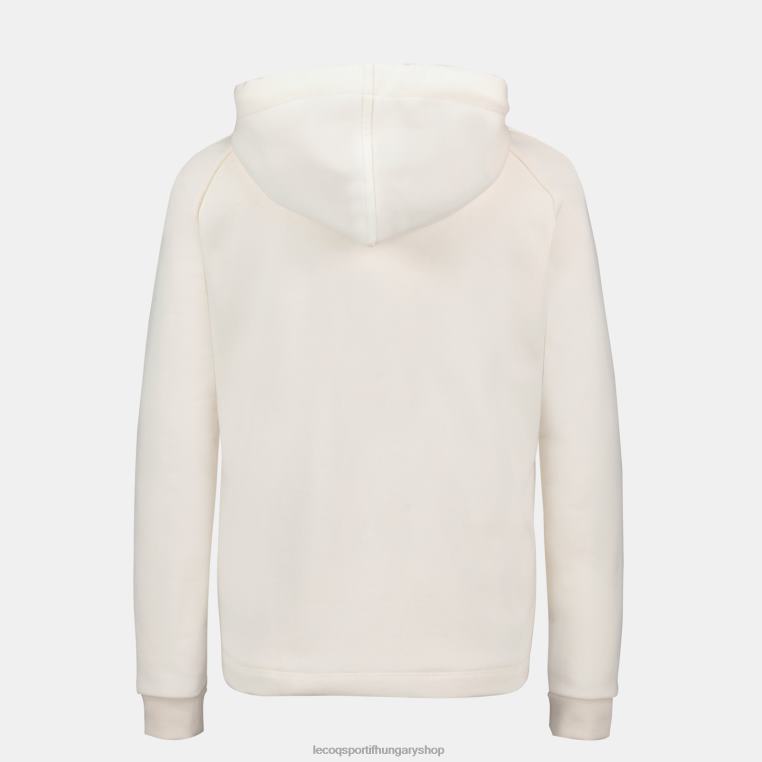 ruházat nők Le Coq Sportif fehér kapucnis pulóver cipzárral 846V309